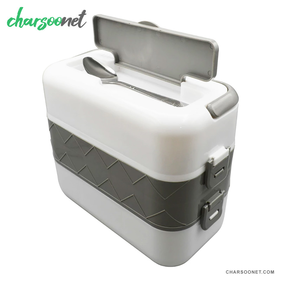 لانچ باکس برقی ۲ لیتری دوطبقه 200وات Cooking Lunch Box 4 liner