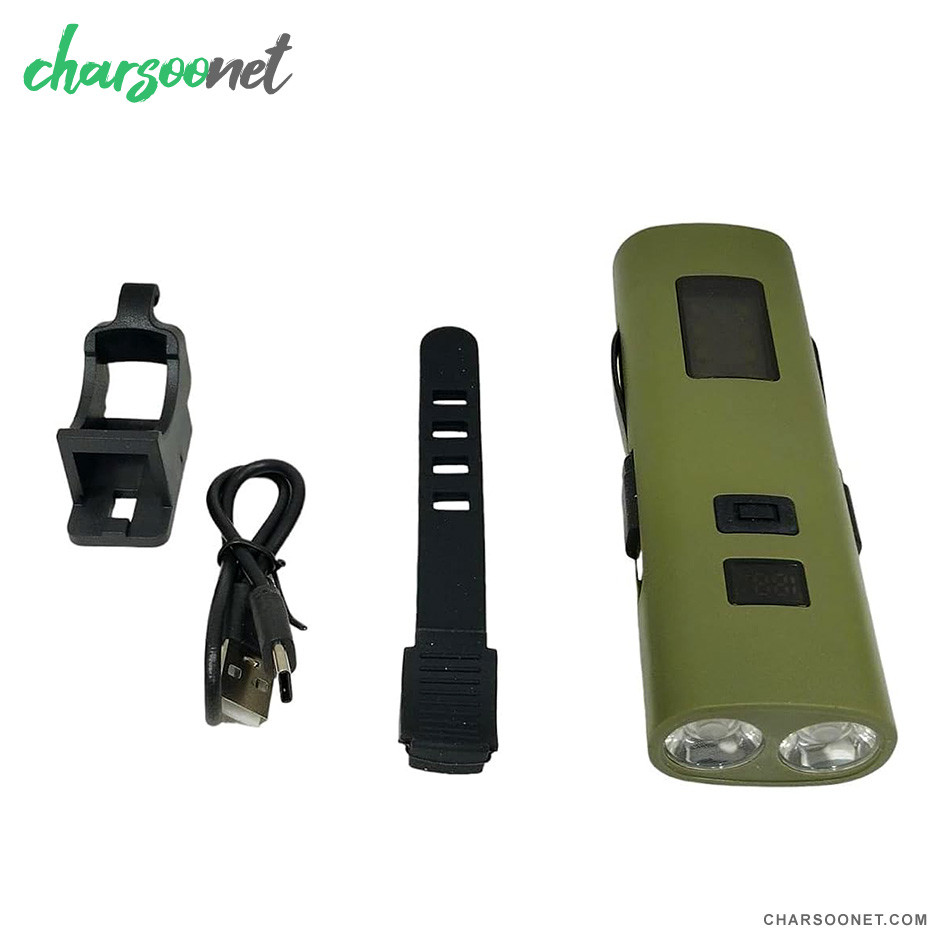چراغ قوه ی دوچرخه پاورباک دار 6 حالته مدل Z-818
