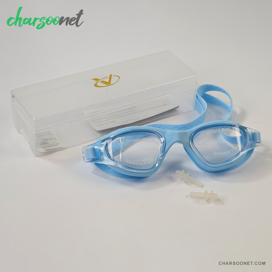 عینک شنا ضد بخار مدل BL3005 با محافظ UV و بند سیلیکونی نرم