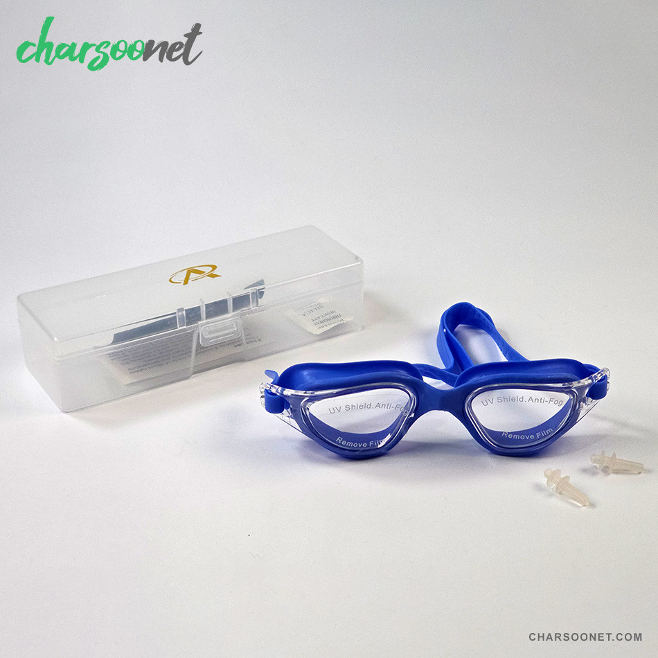 عینک شنا ضد بخار مدل BL3005 با محافظ UV و بند سیلیکونی نرم