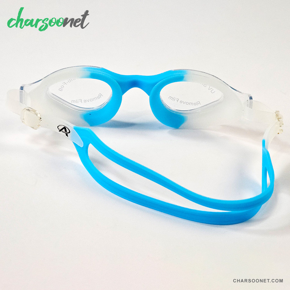 عینک شنا BL800 ضد بخار و محافظ UV با بند سیلیکونی نرم