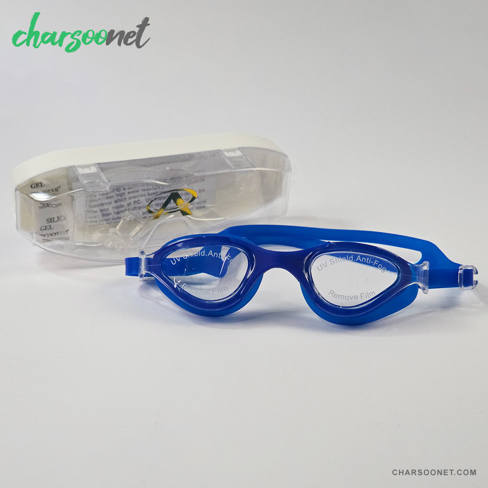 عینک شنا BL800 ضد بخار و محافظ UV با بند سیلیکونی نرم