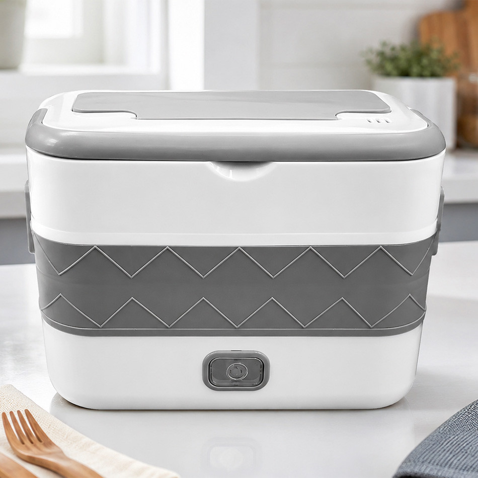 لانچ باکس برقی ۲ لیتری دوطبقه 200وات Cooking Lunch Box 4 liner