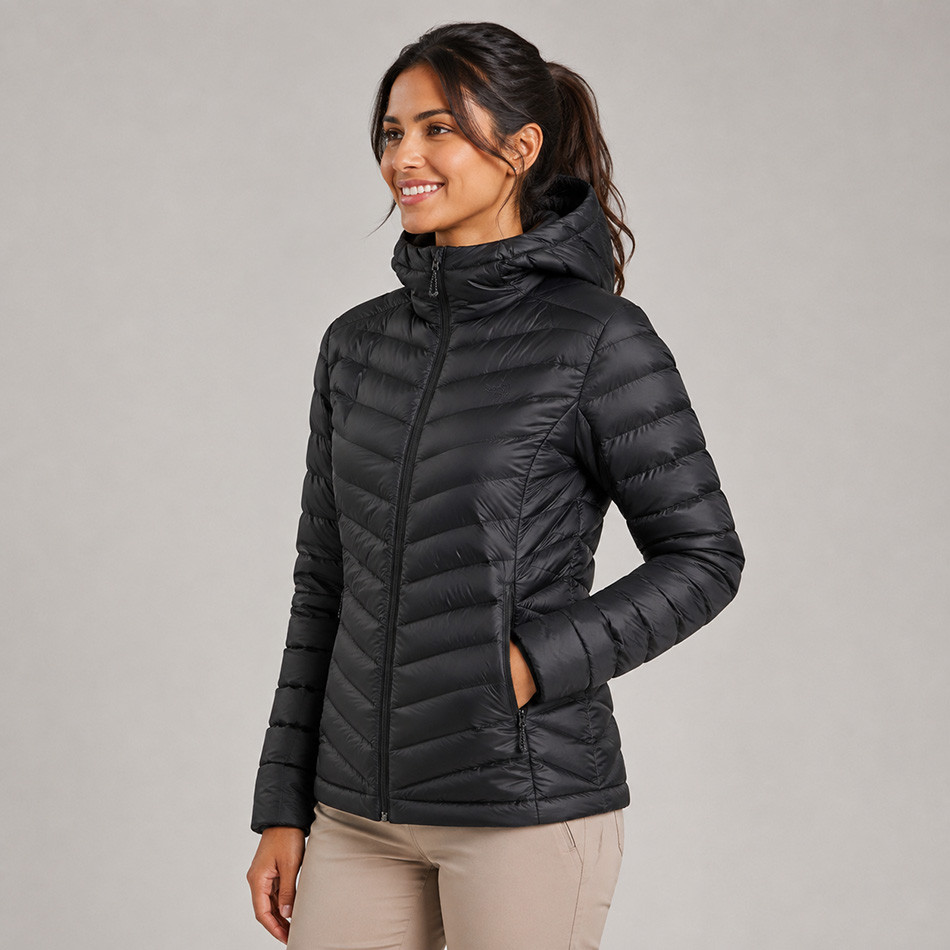 کاپشن پر سالومون زنانه مدل Salomon Outline Down Hoodie Black