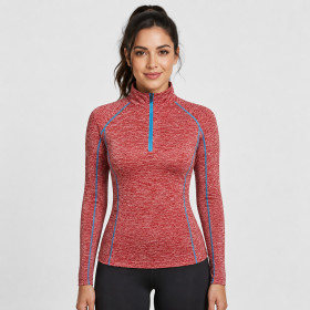 تیشرت ورزشی میکروپلار نیم زیپ جک ولف اسکین زنانه Jack-wolfskin