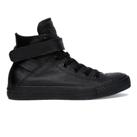 کفش آل استار Converse Black Leather Chuck Taylor All Star High Top Trainers