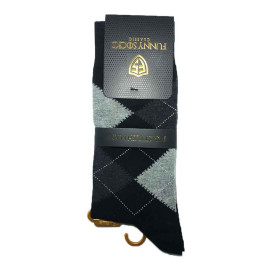 جوراب ساقدار مردانه مشکی مدل کلاسیک فانی Funny Socks