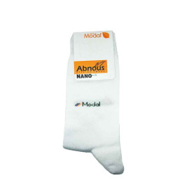 جوراب پسرانه ساقدار آبنوس Abnous رنگ سفید