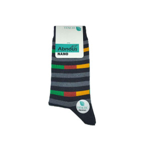 جوراب ساقدار پسرانه راه راه آبنوس Abnous رنگ ترکیبی