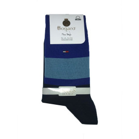 جوراب طرح دار مردانه ساقدار بوگارو  رنگ آبی