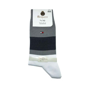 جوراب ساقدار مردانه بوگارو طرح تامی  رنگ سفید