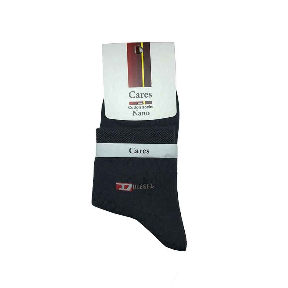 جوراب مردانه نیم ساق کارس طرح دیزل Cares Diesel رنگ خاکستری