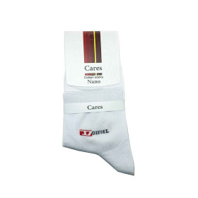 جوراب مردانه نیم ساق سفیدکارس طرح دیزل Cares Diesel رنگ سفید