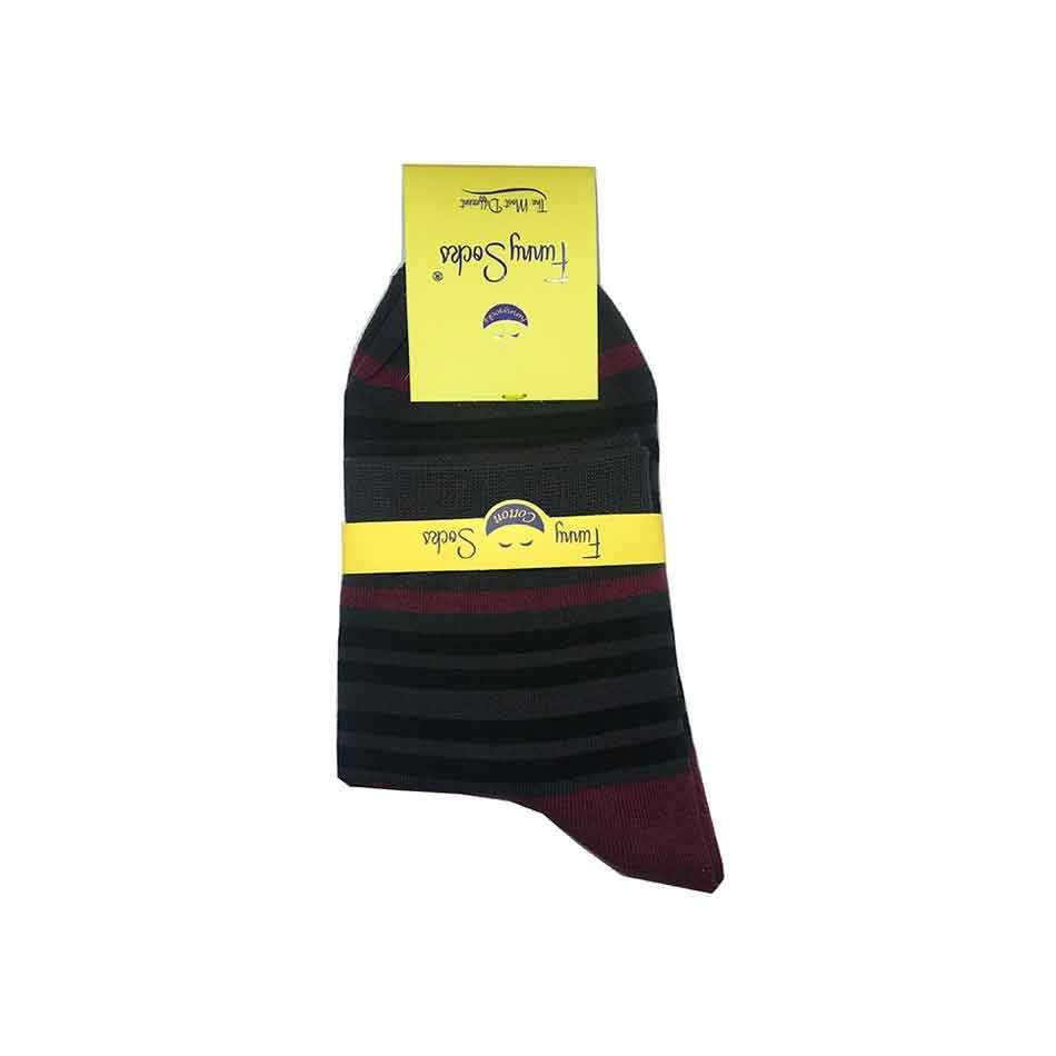 جوراب نیم ساق پسرانه راه راه فانی Funny Socks رنگ ترکیبی