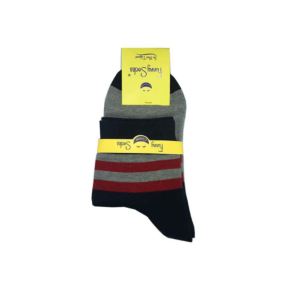 جوراب نیم ساق پسرانه راه راه Funny Socks رنگ ترکیبی