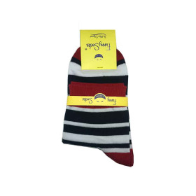 جوراب نیم ساق راه راه Funny Socks رنگ ترکیبی