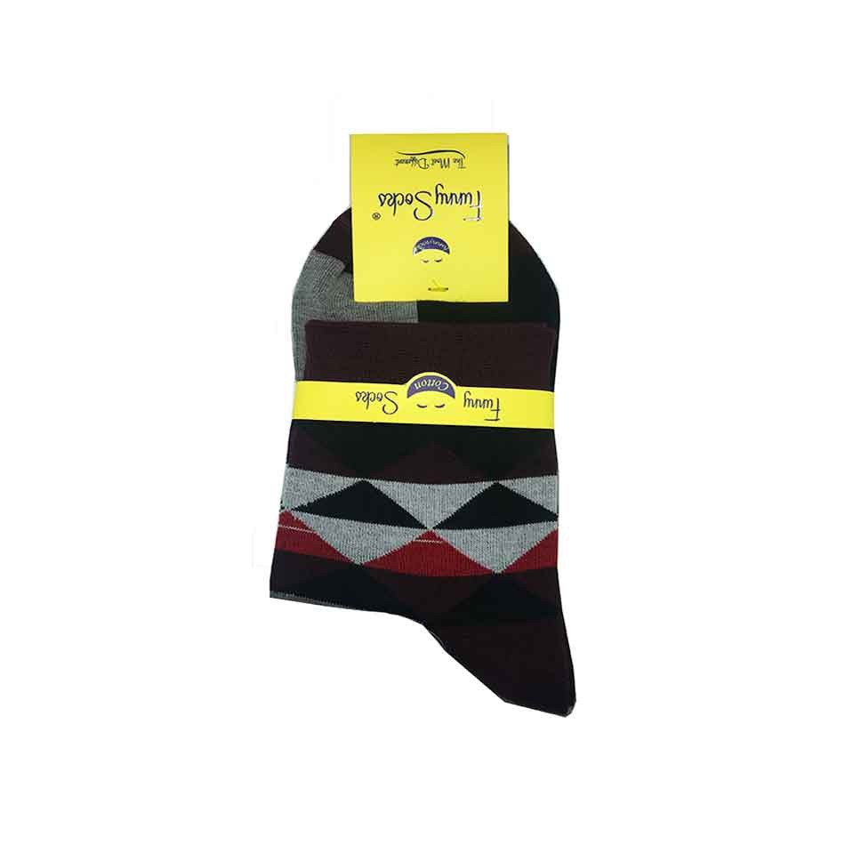جوراب نخی طرحدار فانی Funny Socks رنگ ترکیبی
