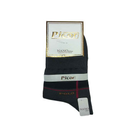 جوراب مردانه نیم ساق نانو پیکور Picor رنگ سرمه ای