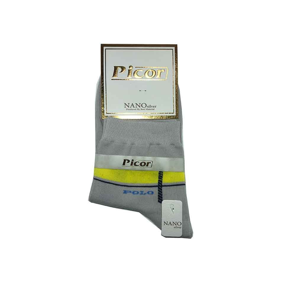 جوراب نیم ساق مردانه نانو پیکور Picor رنگ خاکستری