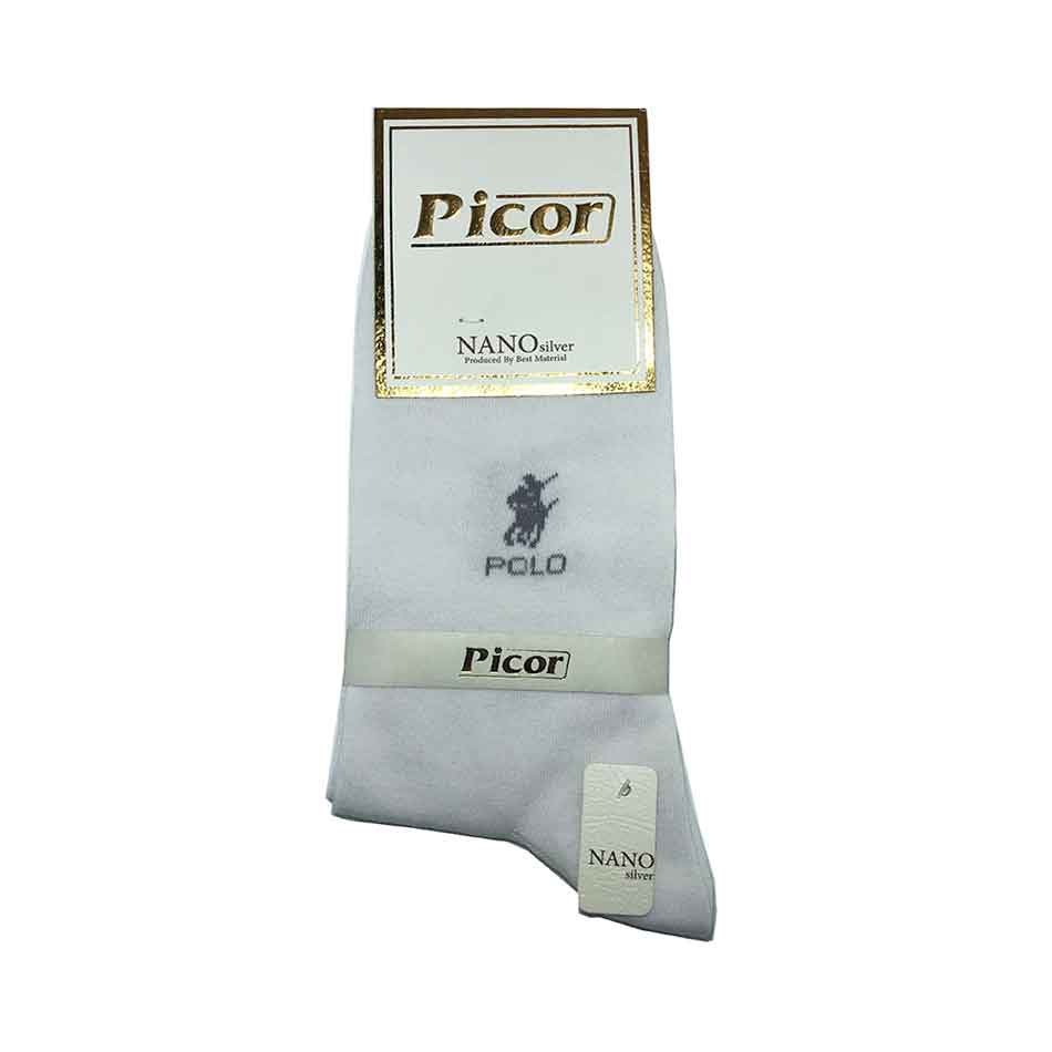 جوراب ساقدار مردانه Picor رنگ سفید