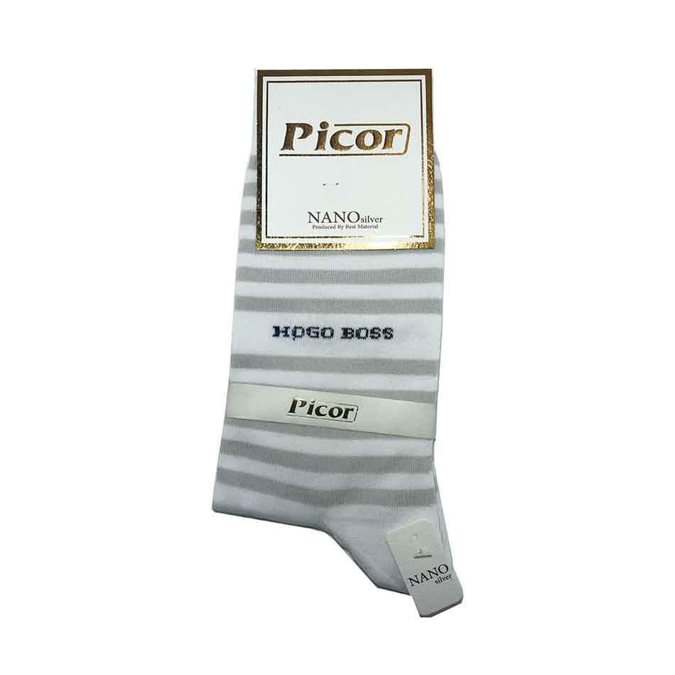 جوراب نخی مردانه ساقدار پیکور Picor رنگ سفید
