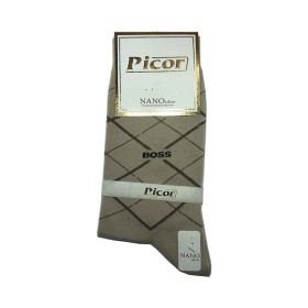جوراب کلاسیک مردانه نخی پیکور Picor رنگ کرم