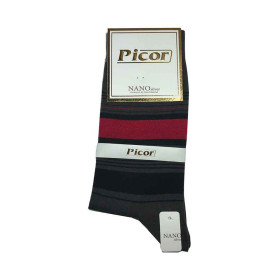 جوراب نخی نانو مردانه ساقدار پیکور Picor رنگ خاکستری
