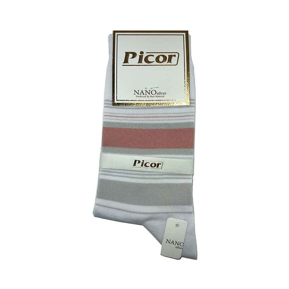 جوراب نخی مردانه ساقدار Picor رنگ سفید