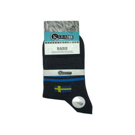 جوراب نخی نیم ساق پسرانه طرح پرچم سوئد Kabani