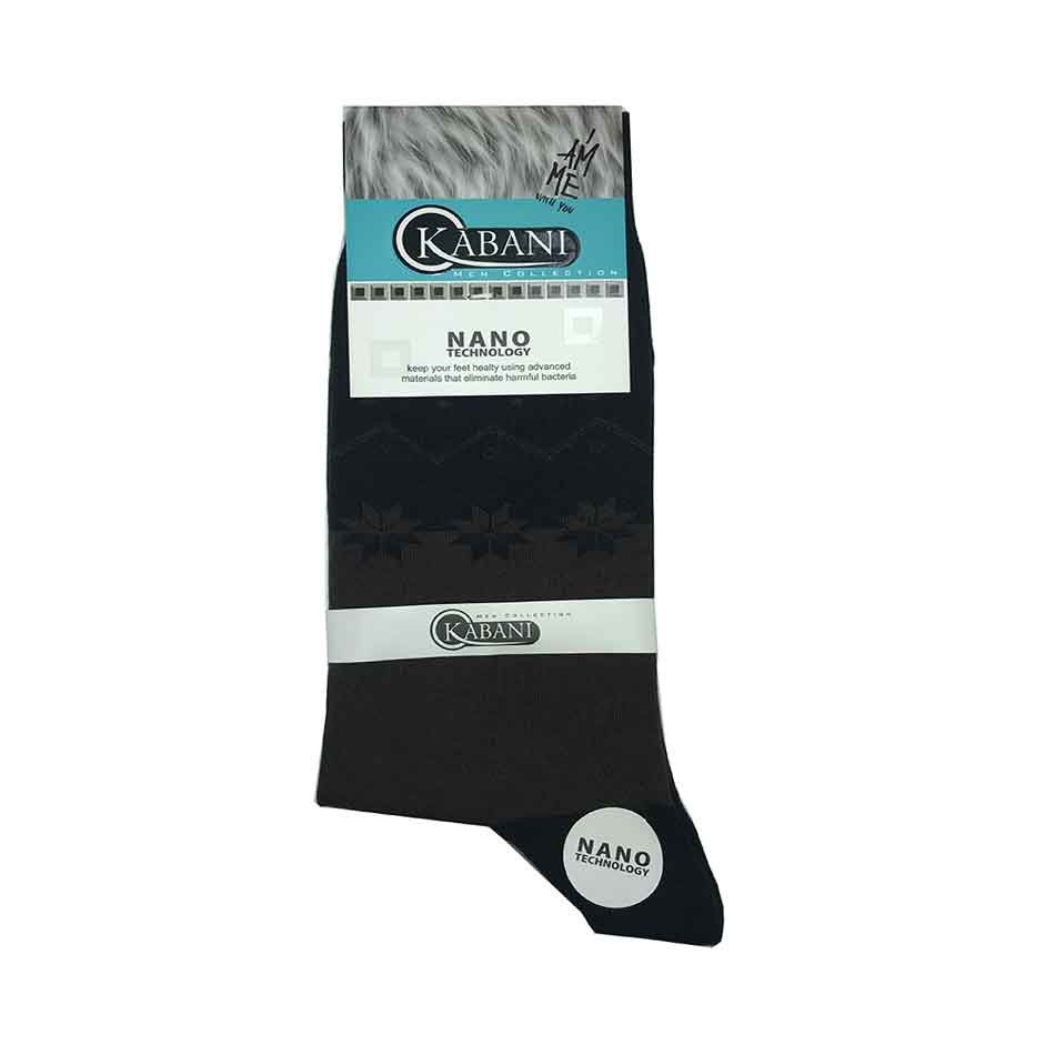 جوراب نخی مردانه قهوه ای Kabani