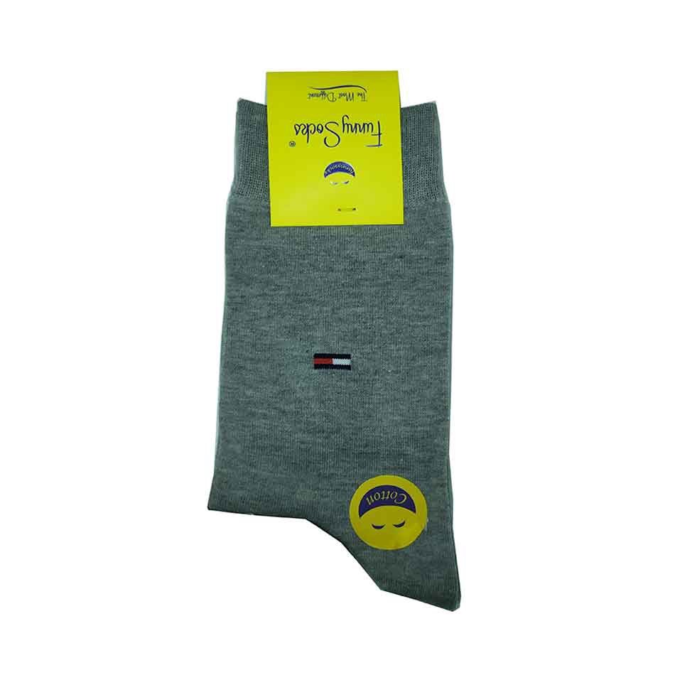 جوراب ساقدار پسرانه طوسی طرح تامی Funny Socks