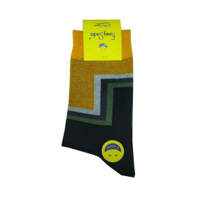 جوراب پسرانه خردلی ساقدار برند فانی Funny Socks
