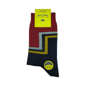 جوراب ساقدار قرمز طرحدار پسرانه فانی Funny Socks