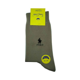 جوراب ساقدار کلاسیک مردانه کرم طرح پولو Funny Socks Polo