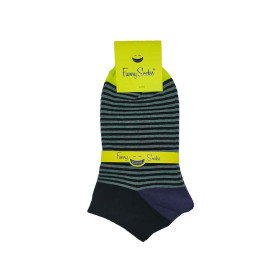 جوراب مچی پسرانه طوسی طرح راه راه فانی Funny Socks