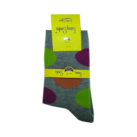 جوراب فانی ساکس دخترانه ساق بلند رنگ طوسی