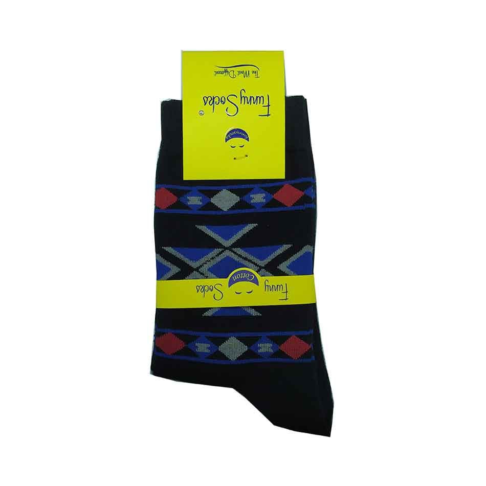 جوراب ساق بلند سرمه ای دخترونه فانی ساکس Funny socks