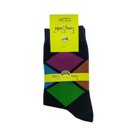 جوراب مشکی ساق بلند زنانه مدل فانی ساکس Funny socks