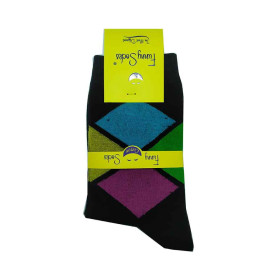 جورراب نخی طرحدار فانی ساکس رنگ مشکی Funny socks
