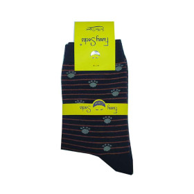 جوراب اصل فانی ساکس ساق بلند دخترانه طرح پنجه گربه 