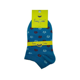 جوراب فانی ساکس سبز طرح گل 