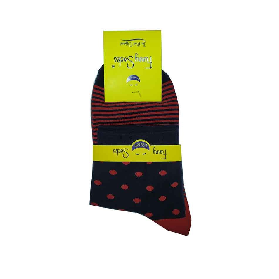 جوراب نیم ساق فانی ساکس خال خالی Funny socks