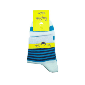 جوراب نخی نیم ساق سرمه ای دخترونه فانی ساکس 