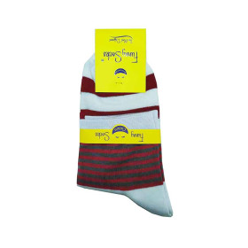 جوراب ساق کوتاه زنانه فانی ساکس اورجینال طرح راه راه