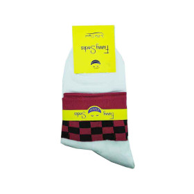 جوراب نیم ساق دخترانه فانی ساکس شطرنجی Funny socks