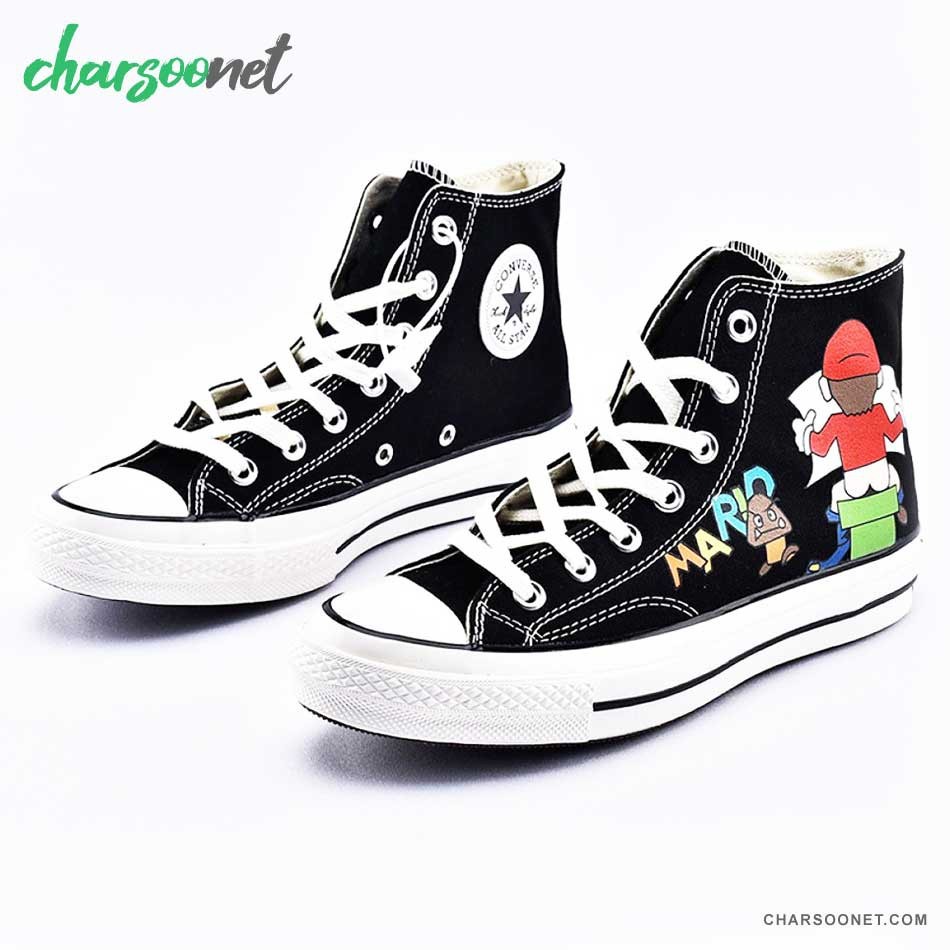 کفش کانورس ساقدار مدل سوپر ماریو Converse Super Mario