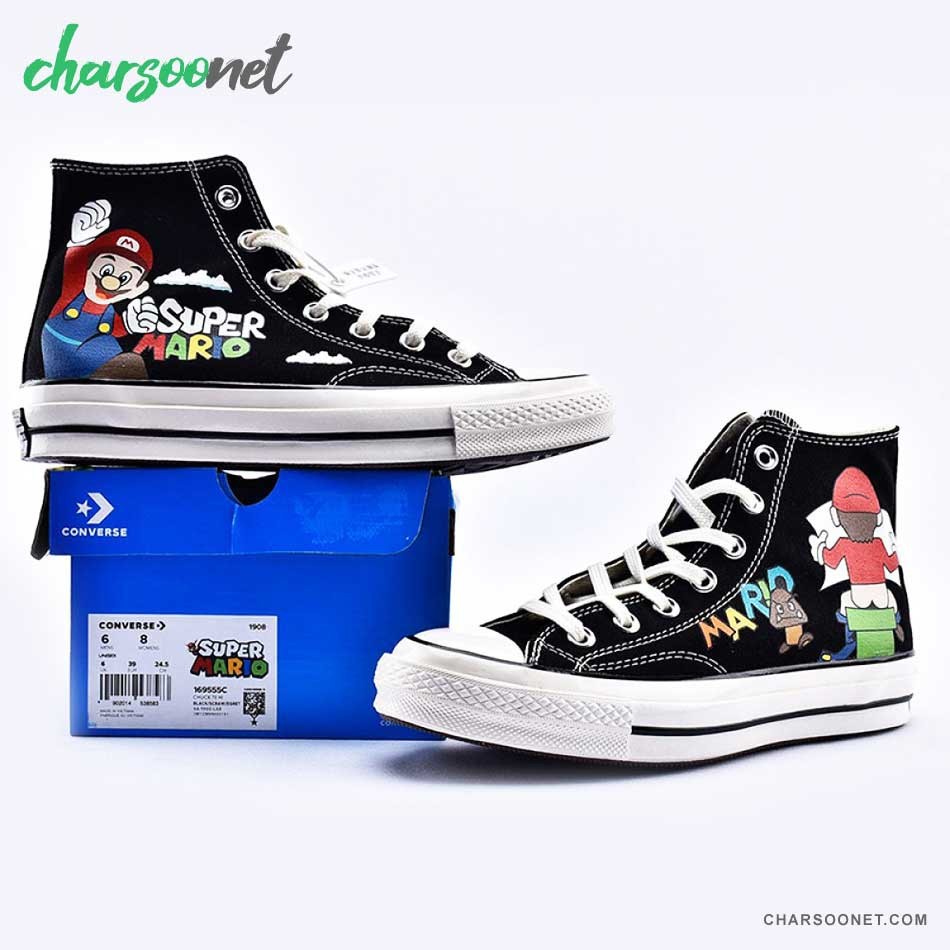 کفش کانورس ساقدار مدل سوپر ماریو Converse Super Mario