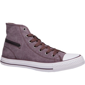 کفش ال استار کانورس زرشکی Converse High Tops Side Zip