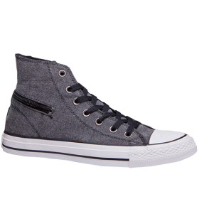 ال استار کانورس طوسی Converse High Tops Side Zip