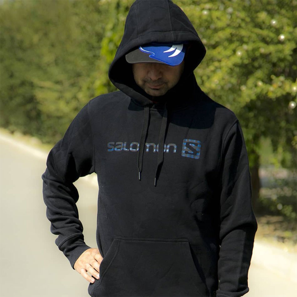 سویشرت کلاه دار سالومون مشکی Salomon Sweatshirt
